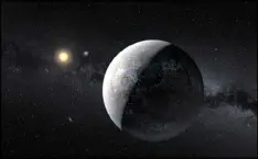  ?? M. KORNMESSER / EUROPEAN SOUTHERN OBSERVATOR­Y ?? This is an artist’s impression of Proxima b orbiting Proxima Centauri, the closest star to our sun. Astronomer­s announced Wednesday they had detected the planet in the “Goldilocks zone,” where it may be too hot nor too cold to support life.