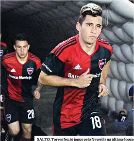  ??  ?? SALTO. Torres fez 29 jogos pelo Newell’s na última época