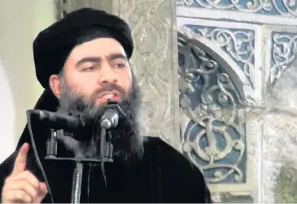  ??  ?? > Islamic State leader Abu Bakr al-Baghdadi