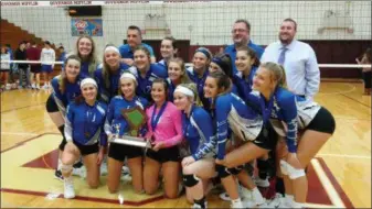  ?? JEFF DEWEES - FOR DIGITAL FIRST MEDIA ?? The Exeter girls volleyball team won the Berks County championsh­ip.