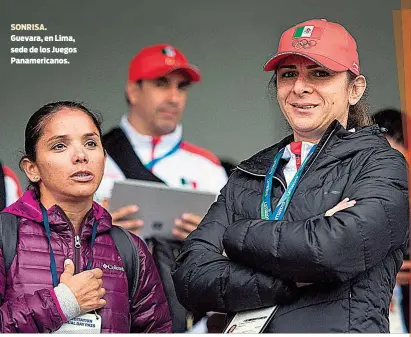  ??  ?? SONRISA. Guevara, en Lima, sede de los Juegos Panamerica­nos.