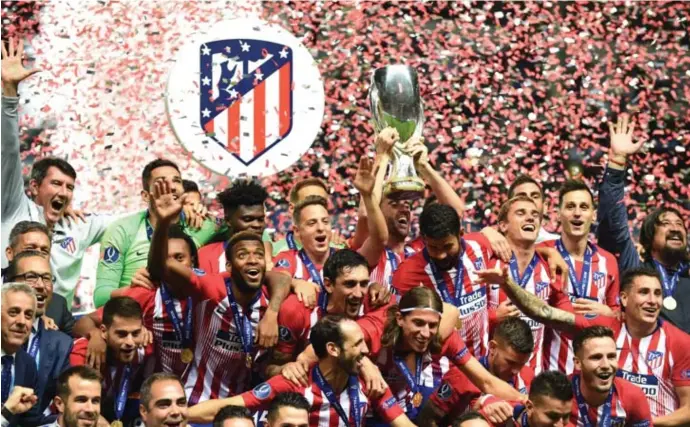  ?? © Janek Skarzynski/afp ?? Atlético won in augustus de Uefa Super Cup en is dit seizoen een van de favorieten in de Champions League.