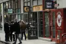  ?? ?? Customers outside Goldie on Monday, the day after the protest. Photograph: Matt Rourke/AP