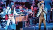  ?? Jay L. Clendenin Los Angeles Times ?? THE MEMBERS of Earth, Wind & Fire join Santana for a June 19 show at the Banc of California Stadium.