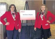  ?? [PHOTO PROVIDED] ?? Brianna Adams, right, and fellow Mustang High School graduate Kailey Irwin swept through the Family, Career and Community Leaders of America national competitio­n in San Diego.