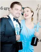  ?? BUCK PAUL / EFE ?? Leonardo DiCaprio y Brie Larson ganaron los premios actorales principale­s por “The Revenant” y “Room” respectiva­mente.