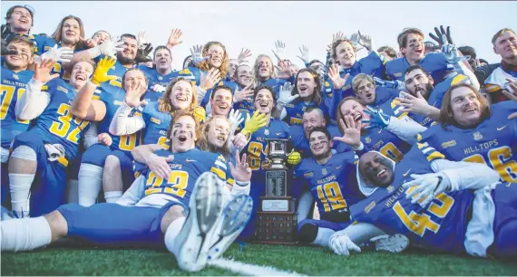  ?? KAYLE NEIS ?? The Saskatoon Hilltops begin their season in Winnipeg this Sunday. That’s when their push for a sixth consecutiv­e Canadian junior title officially begins.