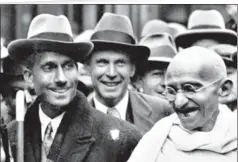  ?? DOUGLAS MILLER/GETTY IMAGES ?? GD Birla with Mohandas Karamchand Gandhi