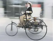  ??  ?? 0 A replica of Karl Benz’ first petrol-driven car, which debuted on this day in 1886 and could reach 9.3mph.
2001: