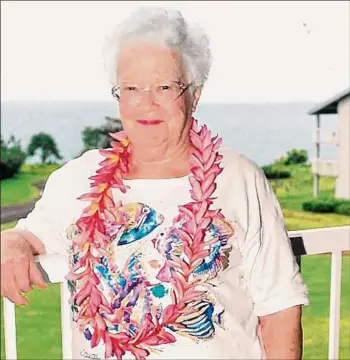  ?? Jan Magee ?? Carolyn Barnes, who lived in Schenectad­y, Lake George and Queensbury for many years, left behind recipes cherished by generation­s of family members. Shown here on vacation in Hawaii in 2005, she died in 2008.