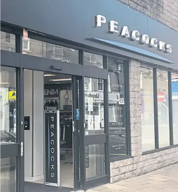 ??  ?? UNCERTAIN FUTURE: Peacocks’ store on Castle Street, Forfar, closed in September.