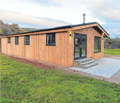  ??  ?? One of the completed Balloch Park lodges. Developer Mains of Taymouth Estate said there was a surge in interest in the project as sterling weakened in the wake of the Brexit vote.