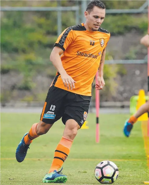  ??  ?? UNCERTAIN FUTURE: Brisbane Roar’s Jade North knows he has to maintain his form for a new contract. Picture: MARK CALLEJA