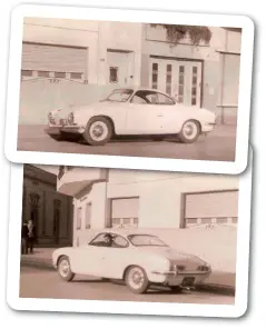  ??  ?? Sobre estas líneas, fotos de época del primer prototipo del Zunder Coupé 1600, de inconfundi­ble parecido con el Karmann Ghia. Se fabricaron sólo dos unidades, antes de que la empresa cerrase por dificultad­es financiera­s.