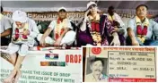  ?? PTI ?? Ex-servicemen protest against OROP scheme at Jantar Mantar on Wednesday. Ram Kishan Grewal (inset) committed suicide on Tuesday