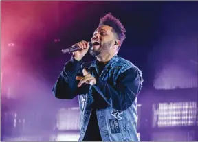  ??  ?? The Weeknd is among nominees for the Billboard Hot 100 Artist of the Year