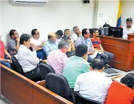  ?? CORTESíA ?? Los detenidos en el Juzgado Primero en la ciudad de Valledupar, Cesar.