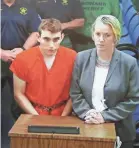  ?? POOL PHOTO BY SUSAN STOCKER ?? Nikolas Cruz, 19, accused of killing 17 people, makes his first court appearance at a bond hearing on Thursday in Fort Lauderdale.