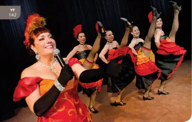  ?? KLONDIKE KATE AND HER DANCERS AT DIAMOND TOOTH GERTIES, DAWSON CITY • TOURISM YT ??