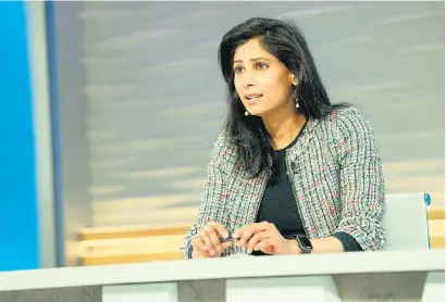  ?? I
NA ?? Gita Gopinath es la enviada del FMI a la Argentina.