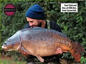  ??  ?? Tom Clark and Baz, at 49lb 8oz, from Tyram Hall.
