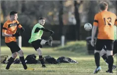  ?? ?? SUNDAY ACTION (above two pictures) Cosham Trades (orange/ black) take on Bedhampton