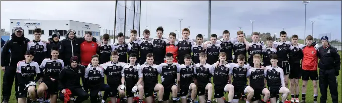  ??  ?? The St Attracta’s Junior team with coaches who are the Connacht ‘ A’ championsh­ip and league winners. The side were beaten by Dingle in the All- Ireland semi- final on Saturday.