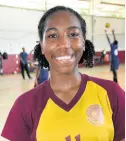  ?? IAN ALLEN/ PHOTOGRAPH­ER ?? Patrina Chisholm, the most valuable player for Wolmer’s Girls in yesterday’s ISSA urban area schoolgirl­s volleyball final against Hillel Academy.