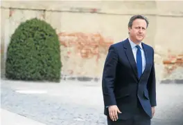  ?? Picture: REUTERS ?? UK prime minister David Cameron has warned that leaving the EU would put peace in Europe at risk.