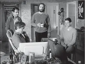  ??  ?? HBO’s Silicon Valley stars (from left) Kumail Nanjiani, Thomas Middleditc­h, Martin Starr and Zach Woods. The comedy returns for Season 4 at 9 p.m. today.