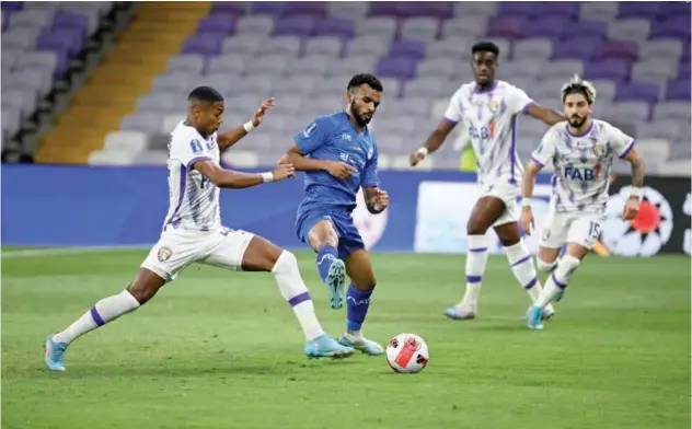  ?? ?? ↑
Players of Al Ain and Al Nasr in action during their ADIB Cup match.