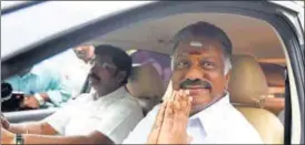  ?? PTI FILE ?? Former chief minister O Panneersel­vam at his official residence ahead of merger talks in Chennai on Friday.