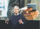  ?? AP ?? Apple CEO Tim Cook speaks at company headquarte­rs in Cupertino, Calif., in 2016.