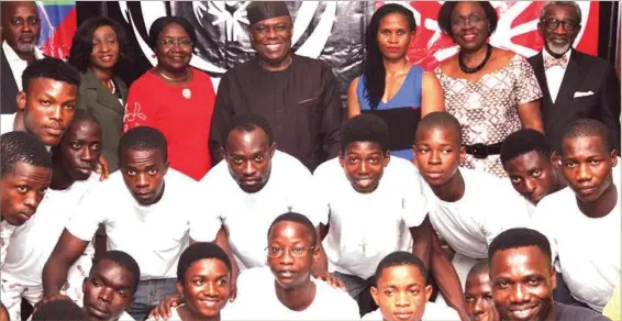  ??  ?? L-R Back Row: Members, Board of Directors, Special Olympics Nigeria, Mr. Misan Eresanara; Mrs. Nike Ibirogba; Mrs. Funmito Agusto; Chairman, Mr. Victor Osibodu; National Director, Ms. Naomi Saliu-Lawal; Dr. Dolapo Ogunbanwo; and Mr. Foluso Philips...