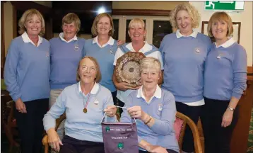  ??  ?? The Courtown team with lady Captain Laura Funge and manager and lady President Marcella Jones.