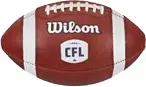  ??  ?? It will still have its trademark stripes, but the Canadian Football League may be playing with the ball used by the National Football League by next season.