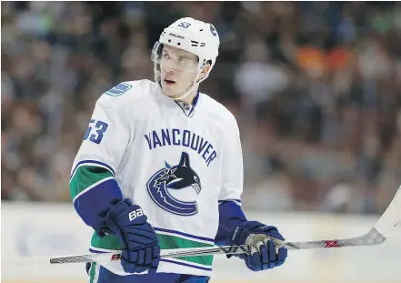  ?? — GETTY IMAGES FILES ?? Players comparable to the Canucks’ Bo Horvat have been signing contracts in excess of $5M per year, giving an indication of what Vancouver will have to pay to make an extension work.