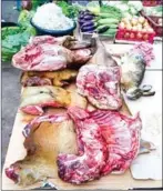  ?? SUPPLIED ?? Meat of wild animals is still for sale at the market in Stung Treng, despite campaigns by authoritie­s and NGOs.