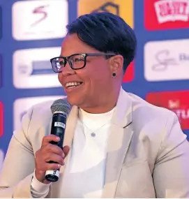  ?? SHAUN ROY BackpagePi­x ?? WESTERN Province Women’s Cricket Coach Claire Terblanche during Western Province Cricket Associatio­n 2021/22 Awards Ceremony held at Newlands Cricket Ground in Cape Town on Wednesday. |