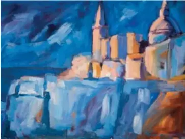  ?? ?? Valletta Skyline, oil on canvas 68 x 80 cm