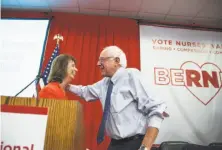  ?? Santiago Mejia / Special to The Chronicle 2015 ?? RoseAnn DeMoro, as National Nurses United chief, rallies in 2015 for Sen. Bernie Sanders, who called her a “valuable ally.”
