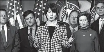  ?? JOSE LUIS MAGANA/AP ?? Rep. Cathy McMorris Rodgers, R-Wash., faces uncertaint­y in November depending on turnout of 2016 Trump voters.