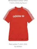  ??  ?? Red cotton T-shirt, £30,
by Adidas