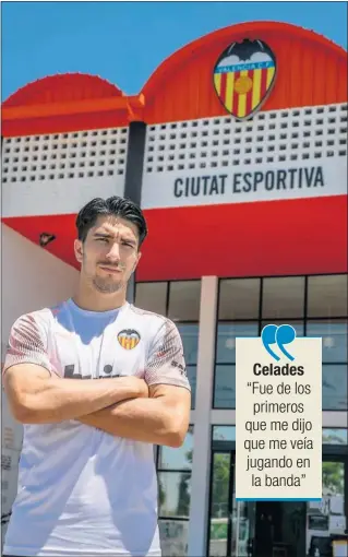  ??  ?? Carlos Soler, en la ciudad deportiva de Paterna.