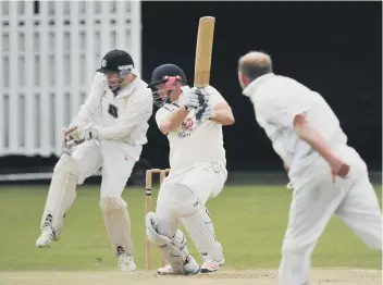  ?? ?? Carl Wilson batting for Bourne in a previous spell with the club