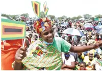  ?? ?? A ZANU PF supporter takes to the dance floor during the star rally