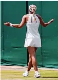  ?? Foto: dpa ?? Abschied von der Nummer eins: Angeli que Kerber bei ihrem Achtelfina­l Aus in Wimbledon.