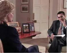  ??  ?? Controvers­y: Martin Bashir interviews Diana in 1995