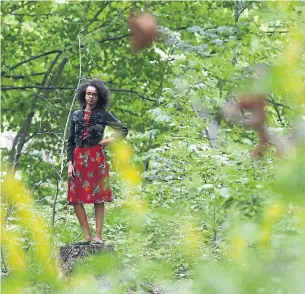  ?? STEVE RUSSELL PHOTOS TORONTO STAR ?? Jessica Karuhanga will perform in the Scarboroug­h woodlot.