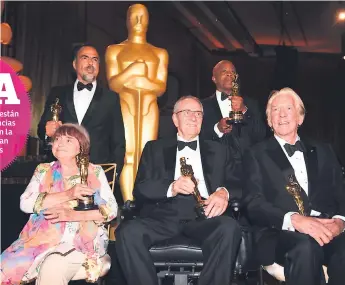  ??  ?? MÉRITO. Agnes Varda, Alejandro González Iñárritu, Owen Roizman, Charles Burnett y Donald Sutherland.